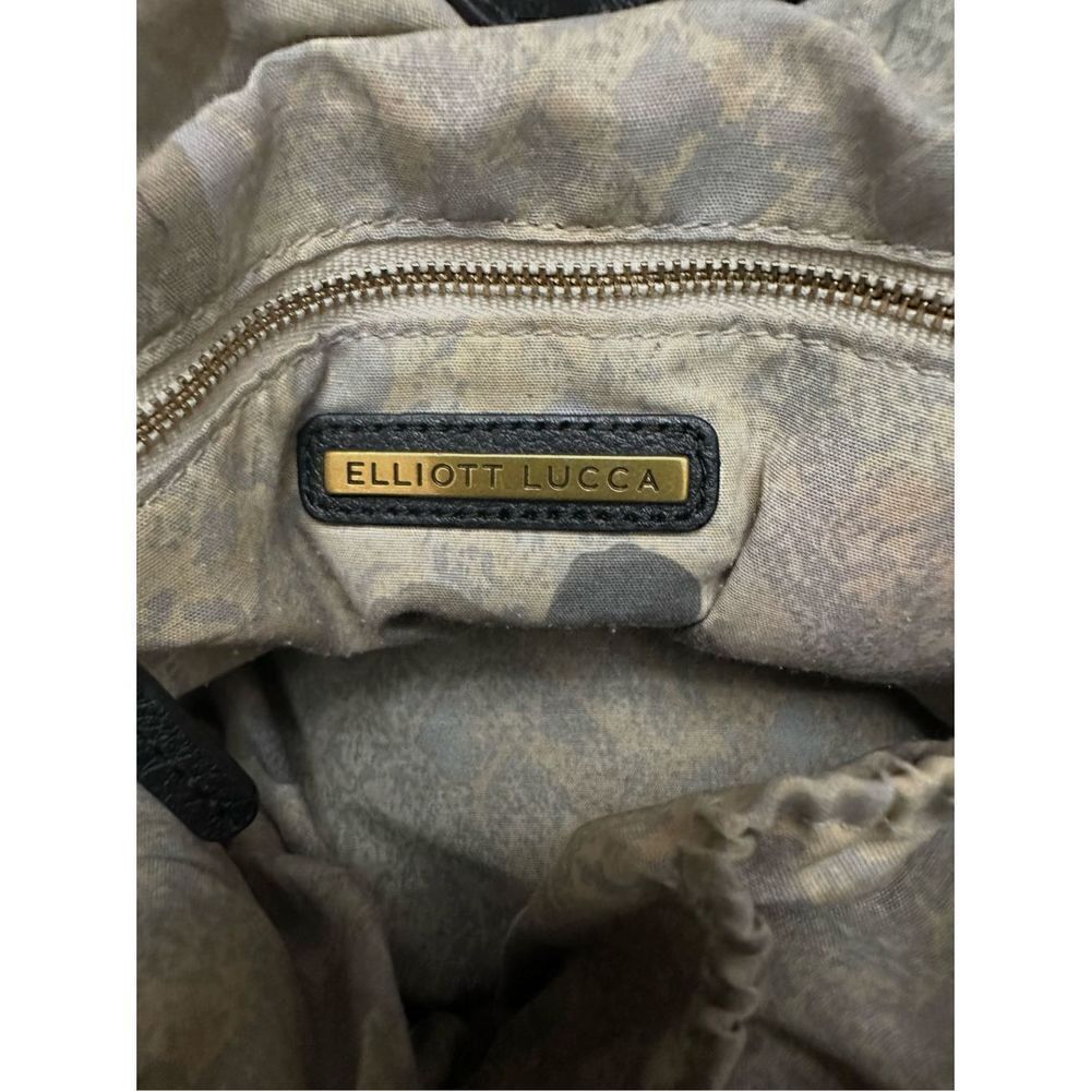 ELLIOT LUCCA SHOULDER BAG BLACK GENUINE SOFT LEATHER SATCHEL MAGNET CLOSURE - Picture 7 of 9